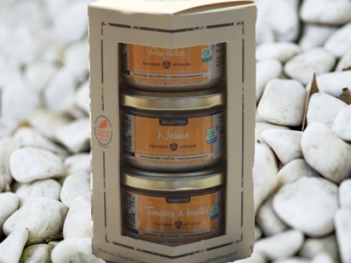 coffret-cidre-basilic Coffret cadeau 3 rillettes "Cidre/Nature/Tomates & basilic"